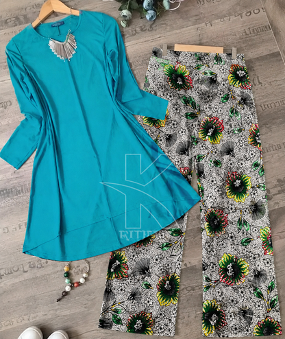 2Pc Stitched ladies dress - Trendy, Comfortable, linen dress Easy to Wear casual dress , for ladies